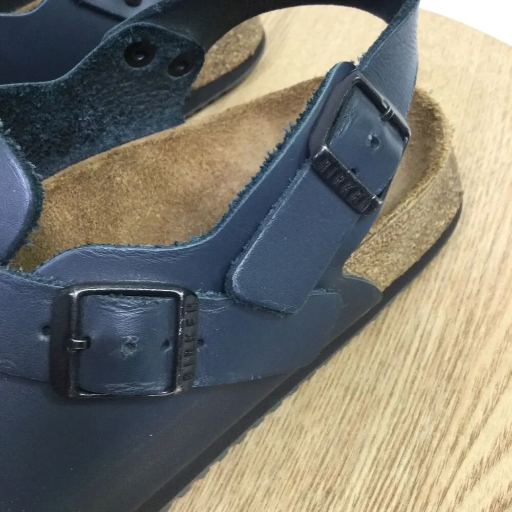 Birkenstock Women's Tokio Super Grip Professional Leather Clogs Blue Sz 8.5 - Picture 8 of 14